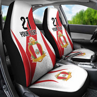 Peru Football Custom Car Seat Cover La Bicolor Arriba Peru