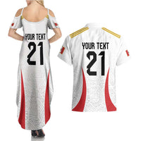 Peru Football Custom Couples Matching Summer Maxi Dress and Hawaiian Shirt La Bicolor Arriba Peru
