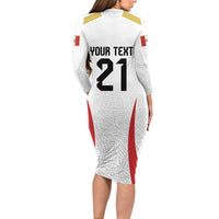 Peru Football Custom Family Matching Long Sleeve Bodycon Dress and Hawaiian Shirt La Bicolor Arriba Peru