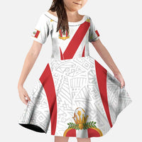 Peru Football Custom Family Matching Off Shoulder Maxi Dress and Hawaiian Shirt La Bicolor Arriba Peru