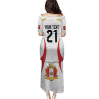 Peru Football Custom Family Matching Puletasi and Hawaiian Shirt La Bicolor Arriba Peru