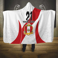 Peru Football Custom Hooded Blanket La Bicolor Arriba Peru LT9