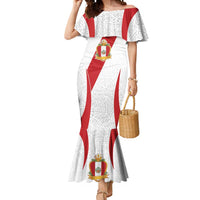 Peru Football Custom Mermaid Dress La Bicolor Arriba Peru