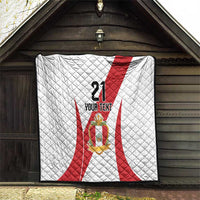 Peru Football Custom Quilt La Bicolor Arriba Peru