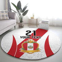 Peru Football Custom Round Carpet La Bicolor Arriba Peru LT9