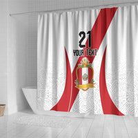 Peru Football Custom Shower Curtain La Bicolor Arriba Peru