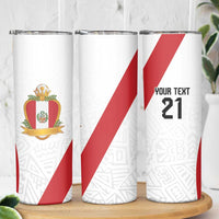 Peru Football Custom Skinny Tumbler La Bicolor Arriba Peru