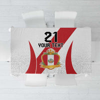 Peru Football Custom Tablecloth La Bicolor Arriba Peru