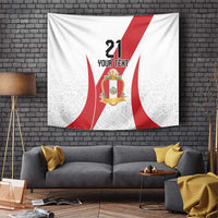 Peru Football Custom Tapestry La Bicolor Arriba Peru LT9