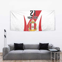 Peru Football Custom Tapestry La Bicolor Arriba Peru