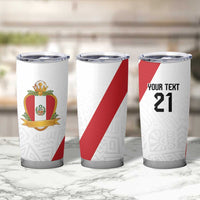 Peru Football Custom Tumbler Cup La Bicolor Arriba Peru