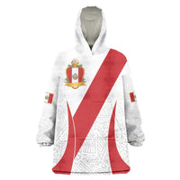 Peru Football Custom Wearable Blanket Hoodie La Bicolor Arriba Peru