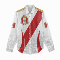 Peru Football Custom Women Casual Shirt La Bicolor Arriba Peru