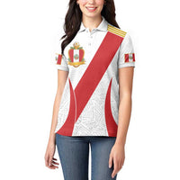 Peru Football Custom Women Polo Shirt La Bicolor Arriba Peru