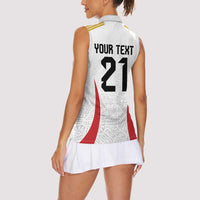 Peru Football Custom Women Sleeveless Polo Shirt La Bicolor Arriba Peru