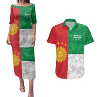 Republic of South Peru Couples Matching Puletasi and Hawaiian Shirt Version 1836 - 1839