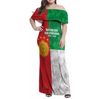 Republic of South Peru Family Matching Off Shoulder Maxi Dress and Hawaiian Shirt Version 1836 - 1839