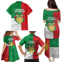 Republic of South Peru Family Matching Puletasi and Hawaiian Shirt Version 1836 - 1839