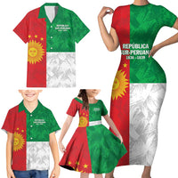 Republic of South Peru Family Matching Short Sleeve Bodycon Dress and Hawaiian Shirt Version 1836 - 1839