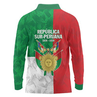 Republic of South Peru Long Sleeve Polo Shirt Version 1836 - 1839