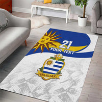 Uruguay Football Custom Area Rug La Celeste Sol de Mayo Motif