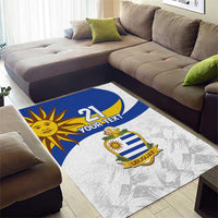Uruguay Football Custom Area Rug La Celeste Sol de Mayo Motif LT9
