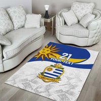 Uruguay Football Custom Area Rug La Celeste Sol de Mayo Motif LT9