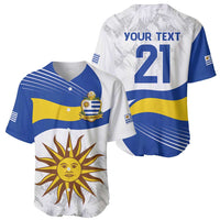 Uruguay Football Custom Baseball Jersey La Celeste Sol de Mayo Motif