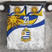 Uruguay Football Custom Bedding Set La Celeste Sol de Mayo Motif
