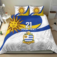 Uruguay Football Custom Bedding Set La Celeste Sol de Mayo Motif LT9