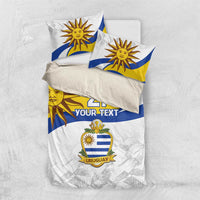 Uruguay Football Custom Bedding Set La Celeste Sol de Mayo Motif LT9