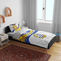 Uruguay Football Custom Bedding Set La Celeste Sol de Mayo Motif
