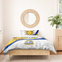 Uruguay Football Custom Bedding Set La Celeste Sol de Mayo Motif