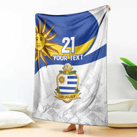 Uruguay Football Custom Blanket La Celeste Sol de Mayo Motif LT9