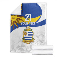 Uruguay Football Custom Blanket La Celeste Sol de Mayo Motif LT9