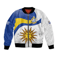 Uruguay Football Custom Bomber Jacket La Celeste Sol de Mayo Motif