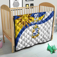 Uruguay Football Custom Quilt La Celeste Sol de Mayo Motif LT9