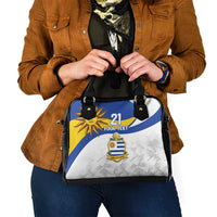 Uruguay Football Custom Shoulder Handbag La Celeste Sol de Mayo Motif