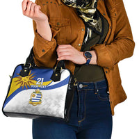 Uruguay Football Custom Shoulder Handbag La Celeste Sol de Mayo Motif LT9
