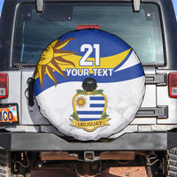 Uruguay Football Custom Spare Tire Cover La Celeste Sol de Mayo Motif