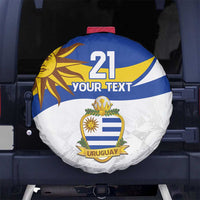 Uruguay Football Custom Spare Tire Cover La Celeste Sol de Mayo Motif