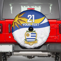 Uruguay Football Custom Spare Tire Cover La Celeste Sol de Mayo Motif