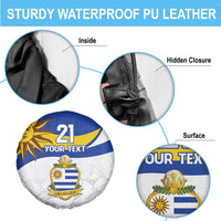 Uruguay Football Custom Spare Tire Cover La Celeste Sol de Mayo Motif LT9
