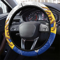 Uruguay Football Steering Wheel Cover La Celeste Sol de Mayo Motif