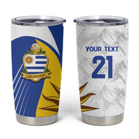 Uruguay Football Custom Tumbler Cup La Celeste Sol de Mayo Motif