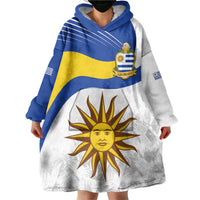 Uruguay Football Custom Wearable Blanket Hoodie La Celeste Sol de Mayo Motif