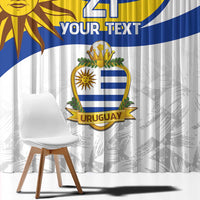 Uruguay Football Custom Window Curtain La Celeste Sol de Mayo Motif