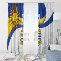 Uruguay Football Custom Window Curtain La Celeste Sol de Mayo Motif