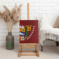Venezuela Football Custom Canvas Wall Art La Vinotinto Red Wine Coat of Arms LT9