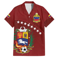 Venezuela Football Custom Family Matching Long Sleeve Bodycon Dress and Hawaiian Shirt La Vinotinto Red Wine Coat of Arms